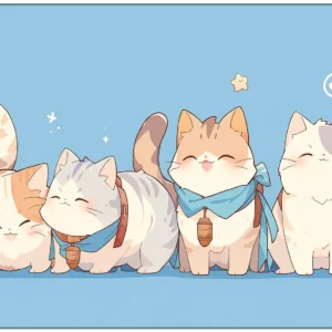 MOUSE PAD Hana MEOW TEAM – SIZE XL (900 x 400 x 3mm)